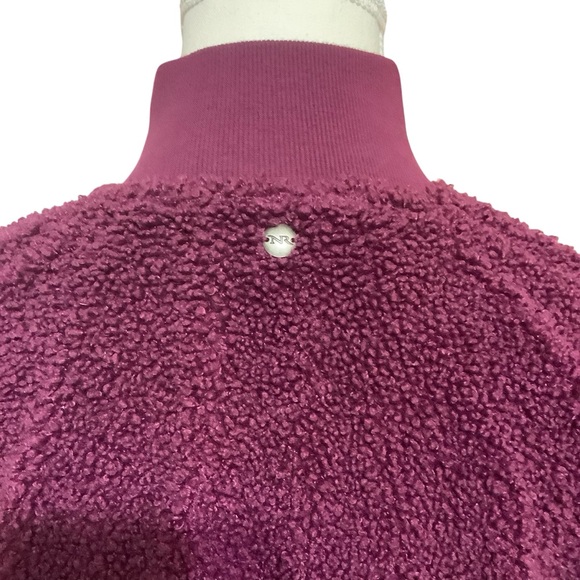 NORTHERN REFLECTIONS DEEP PLUM PURPLE HALF ZIP DEEP PILE FLEECE SWEATER/Size M - Picture 6 of 13